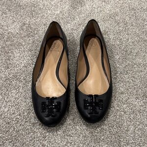Tory Burch Black Leather Flats